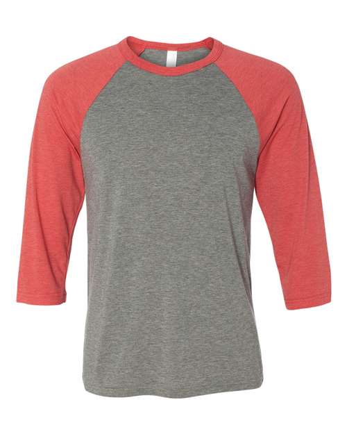 BELLA + CANVAS - Camiseta de béisbol unisex de manga tres cuartos - 3200