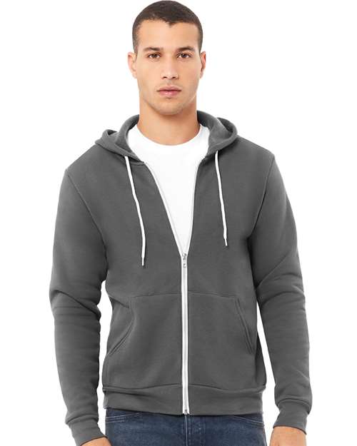 BELLA + CANVAS - Sudadera unisex con capucha y cremallera completa de forro polar esponjoso - 3739