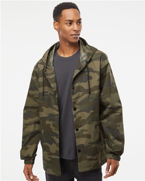 Independent Trading Co. - Men's Water-Resistant Hooded Windbreaker - EXP95NB
