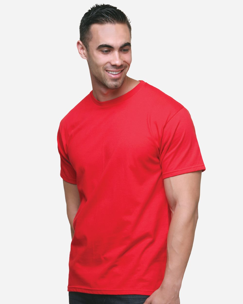 Bayside - Camiseta unisex de jersey fino, fabricada en EE. UU. - 5000