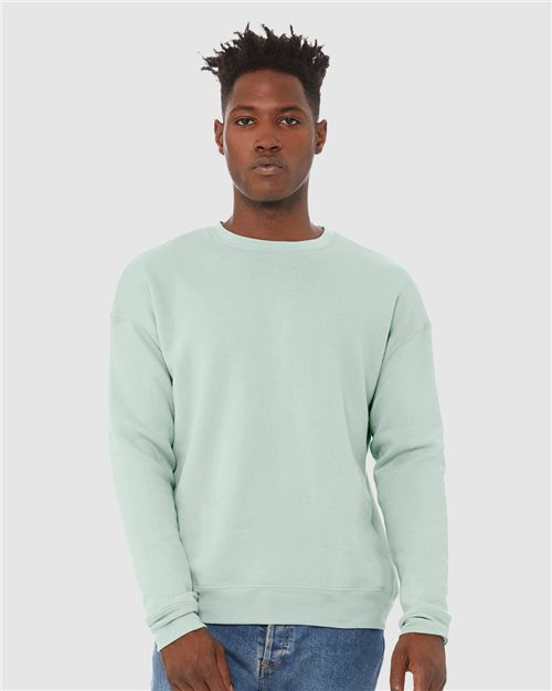 BELLA + CANVAS - Sudadera unisex de forro polar con hombros caídos y cuello redondo - 3945
