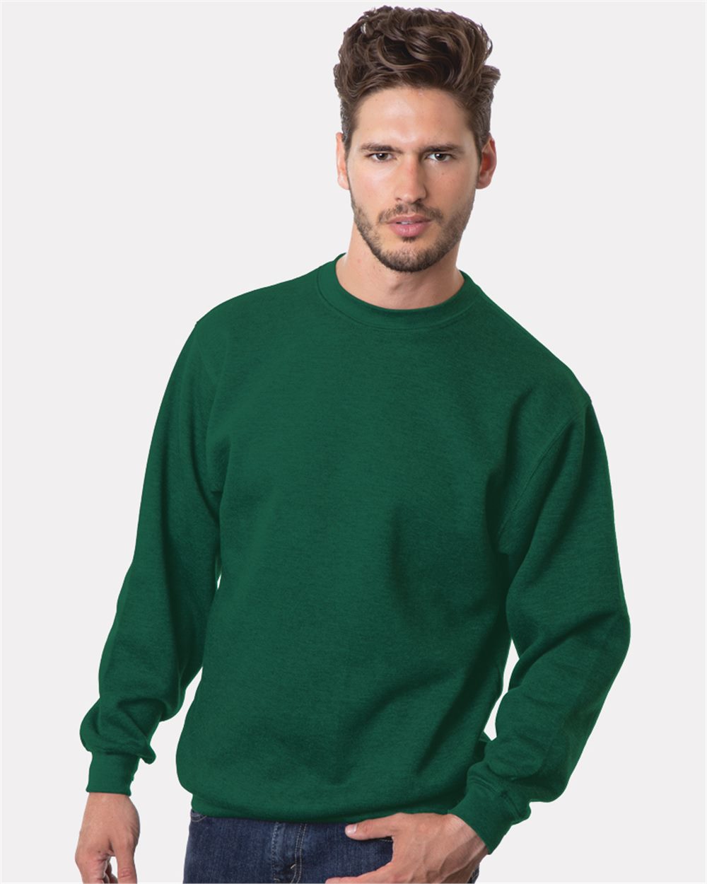 Bayside - Sudadera unisex de cuello redondo, fabricada en EE. UU. - 1102