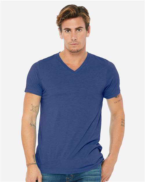 BELLA + CANVAS - Camiseta unisex de cuello en V de mezcla triple - 3415