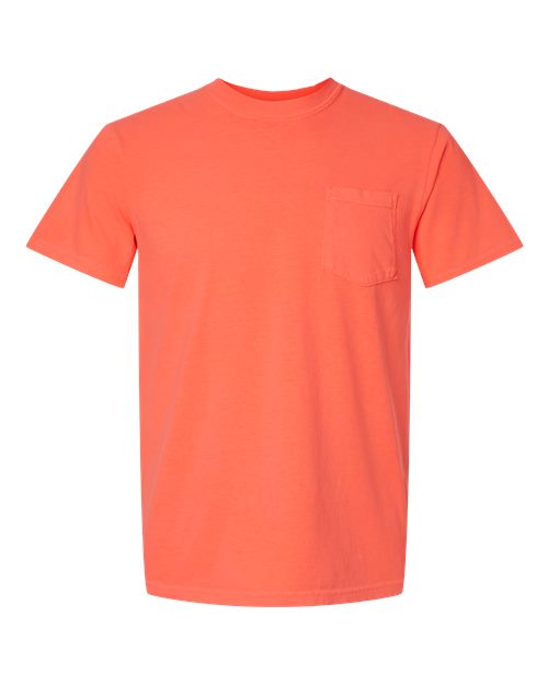 Comfort Colors - Camiseta unisex de tejido pesado con bolsillo y teñido en prenda - 6030