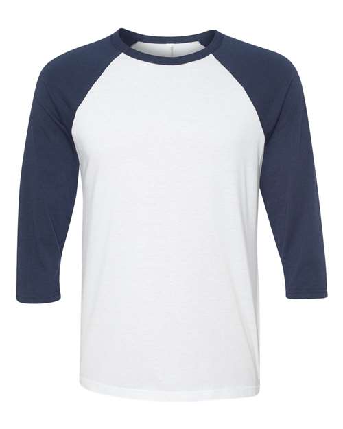 BELLA + CANVAS - Camiseta de béisbol unisex de manga tres cuartos - 3200