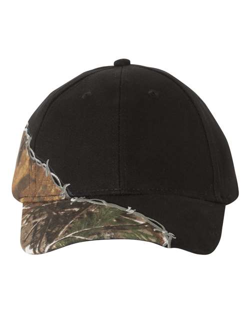 Kati - Licensed Camo with Barbed Wire Embroidery Cap - LC4BW