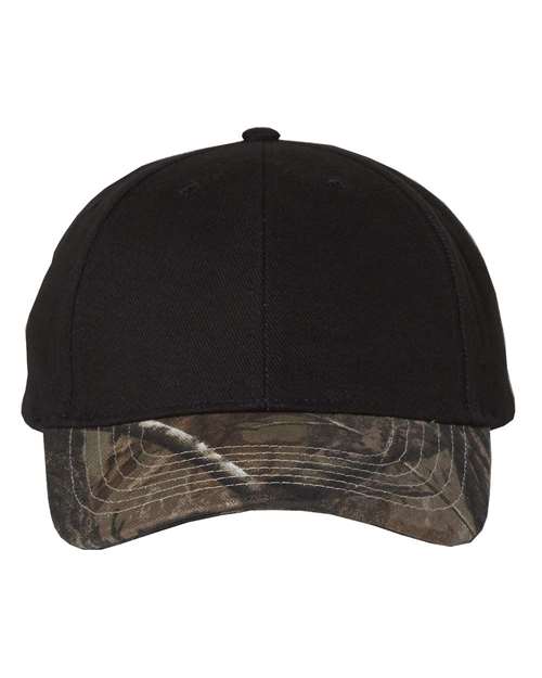 Kati - Gorra de corona sólida con visera de camuflaje - LC25