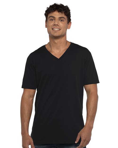 Next Level - Camiseta unisex de algodón con cuello en V - 3200