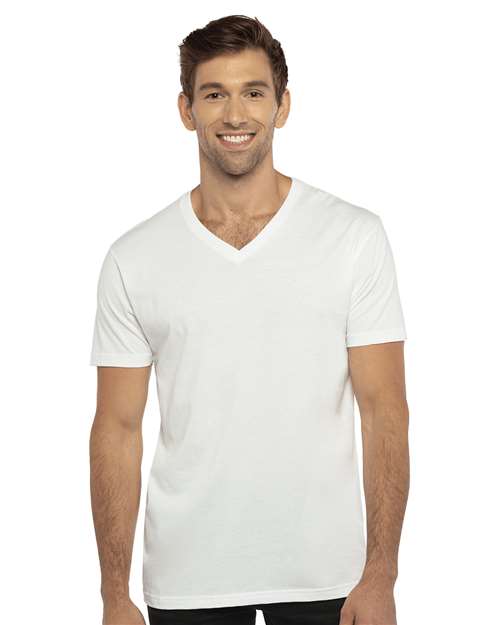 Next Level - Camiseta unisex de algodón con cuello en V - 3200