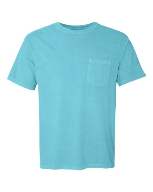 Comfort Colors - Camiseta unisex de tejido pesado con bolsillo y teñido en prenda - 6030