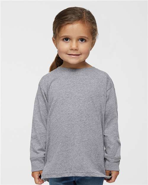Rabbit Skins - Camiseta de manga larga de jersey fino para niños pequeños - 3302