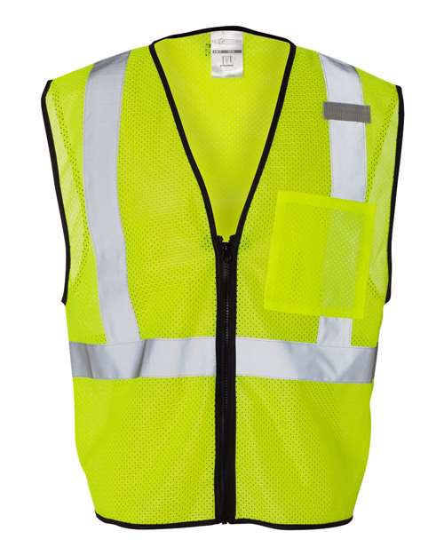 Kishigo - Unisex Single Pocket Zipper Mesh Class 2 Vest - 1519-1520