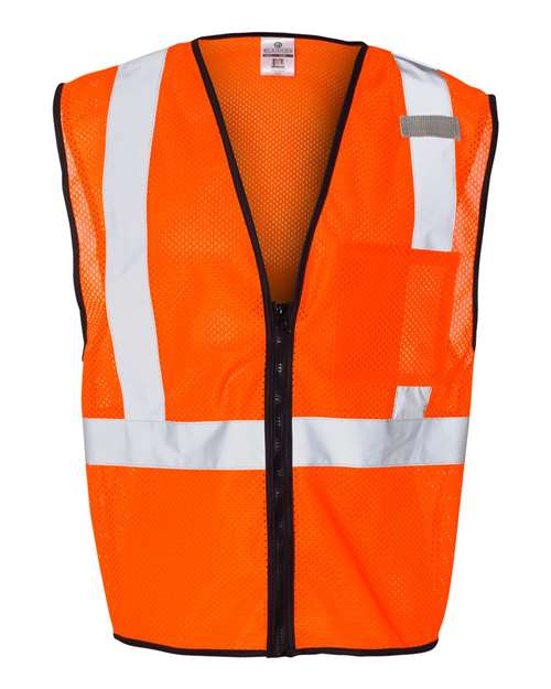 Kishigo - Unisex Single Pocket Zipper Mesh Class 2 Vest - 1519-1520