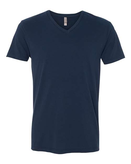 Next Level - Camiseta de ante con cuello en V para hombre - 6440