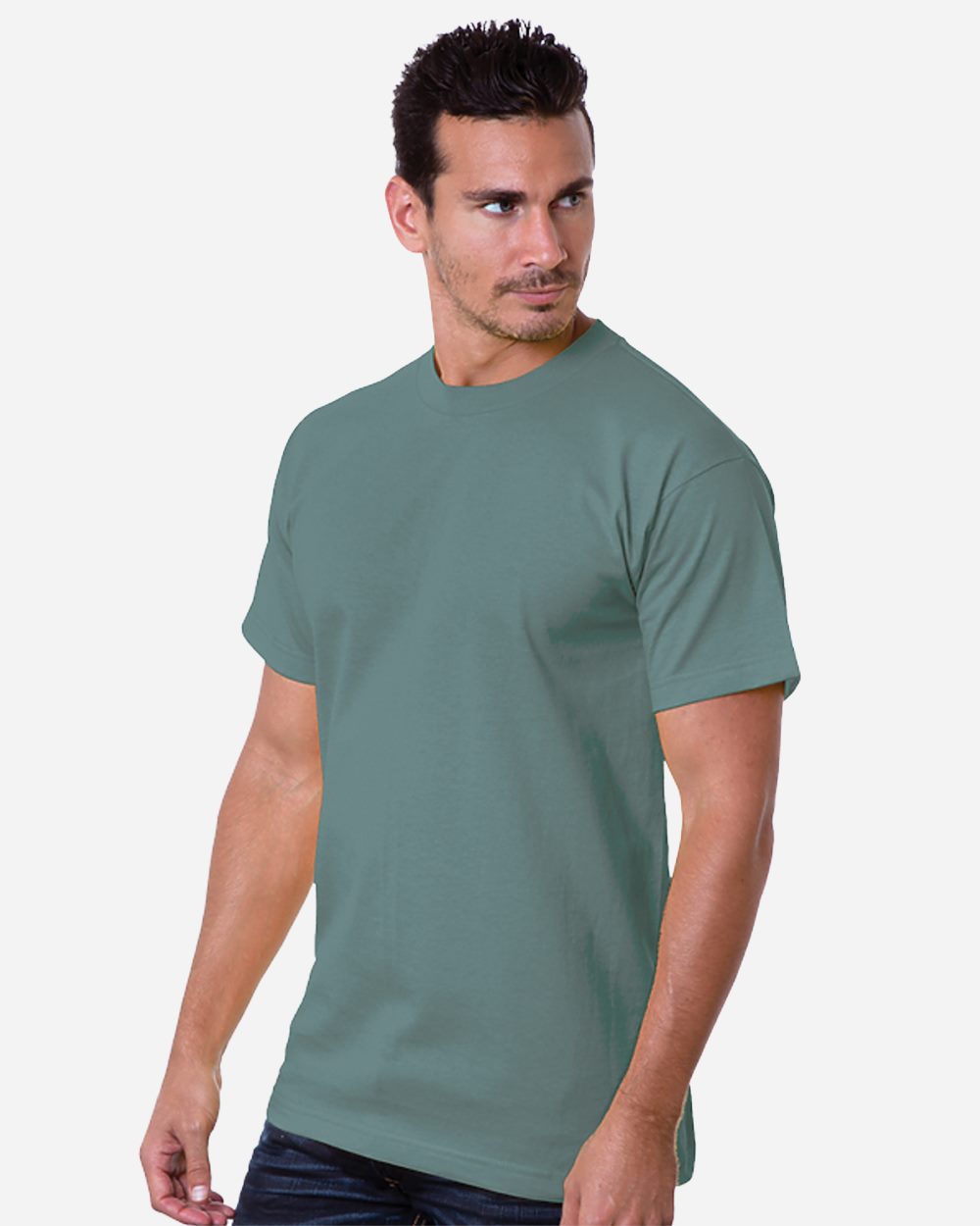 Bayside - Camiseta unisex de peso pesado, fabricada en EE. UU. - 5100