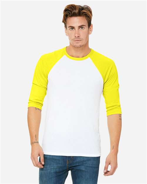 BELLA + CANVAS - Unisex Three-Quarter Sleeve Baseball Tee - 3200