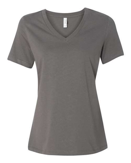 BELLA + CANVAS - Camiseta de jersey holgada con cuello en V para mujer - 6405