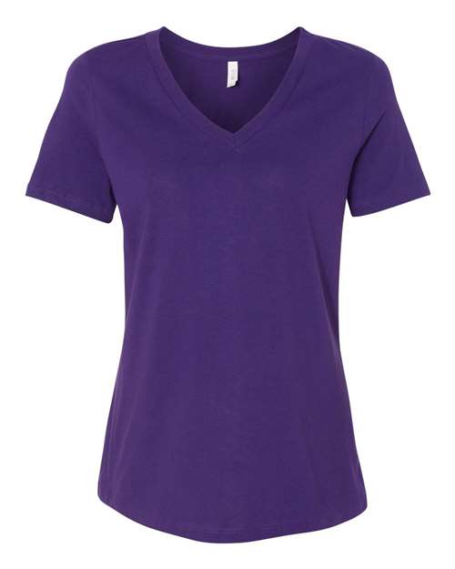 BELLA + CANVAS - Camiseta de jersey holgada con cuello en V para mujer - 6405