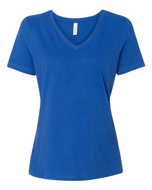 BELLA + CANVAS - Camiseta de jersey holgada con cuello en V para mujer - 6405