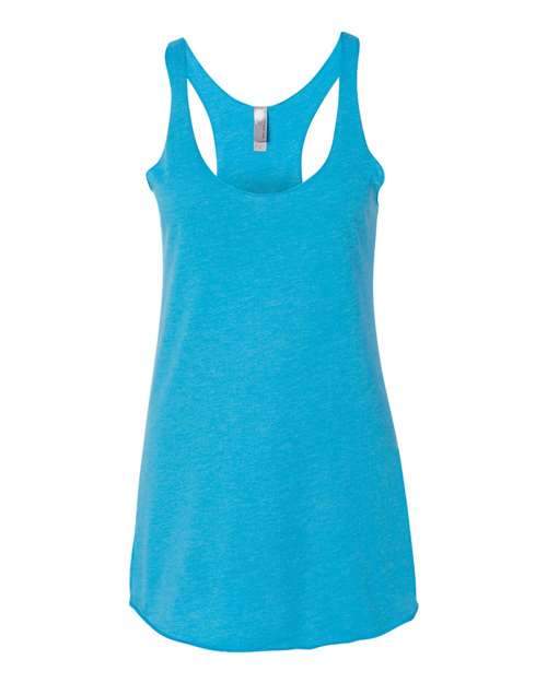 Next Level - Camiseta de tirantes de espalda cruzada triblend para mujer - 6733