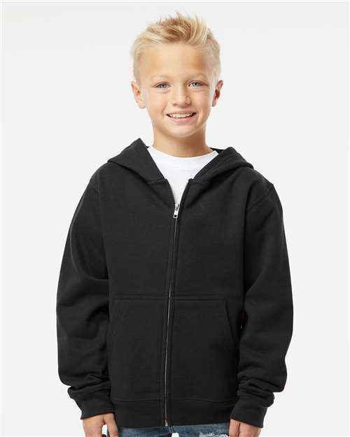Independent Trading Co. - Youth Midweight Full-Zip Hooded Sweatshirt - SS4001YZ