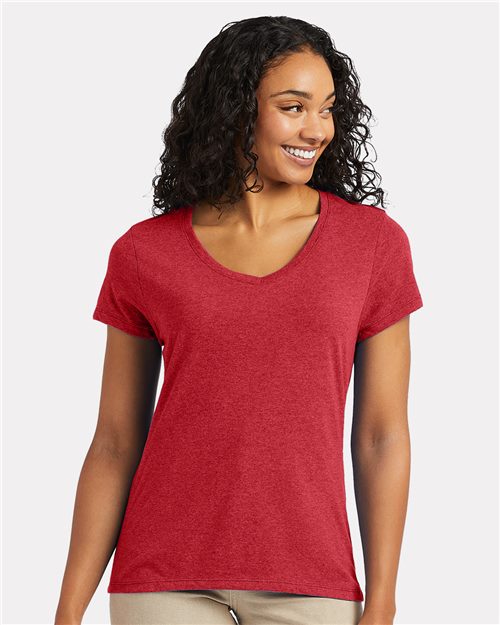 Hanes - Camiseta de cuello en V Triblend Perfect-T para mujer - 42VT