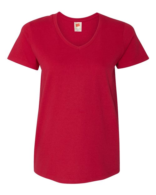 Hanes - Camiseta Essential-T con cuello en V para mujer - 5780