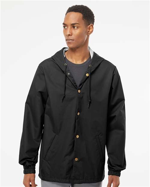 Independent Trading Co. - Men's Water-Resistant Hooded Windbreaker - EXP95NB