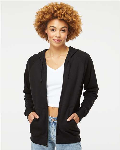Independent Trading Co. - Unisex Special Blend Raglan Full-Zip Hooded Sweatshirt - PRM33SBZ