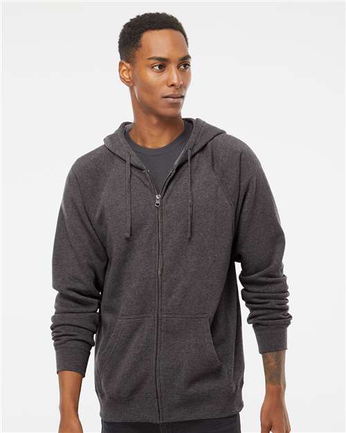 Independent Trading Co. - Unisex Special Blend Raglan Full-Zip Hooded Sweatshirt - PRM33SBZ