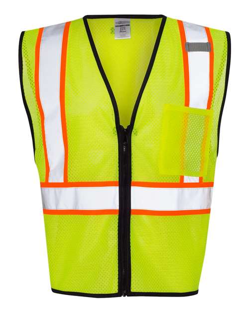 Kishigo - Unisex Economy Contrasting Vest with Zippered Front - 1527-1528