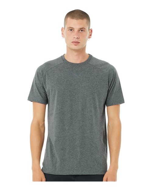 BELLA + CANVAS - Camiseta raglán jaspeada CVC para hombre - 3201
