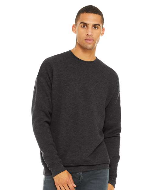 BELLA + CANVAS - Sudadera unisex de forro polar con hombros caídos y cuello redondo - 3945