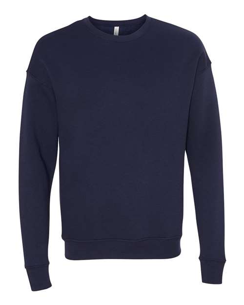 BELLA + CANVAS - Sudadera unisex de forro polar con hombros caídos y cuello redondo - 3945