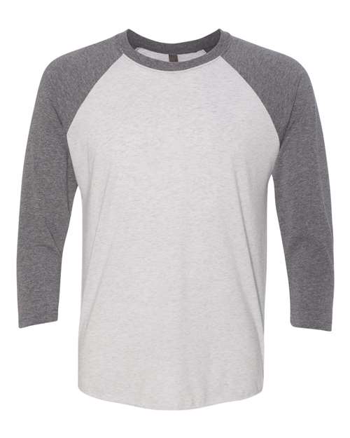 Next Level - Camiseta unisex de manga raglán de tres cuartos de mezcla triple - 6051