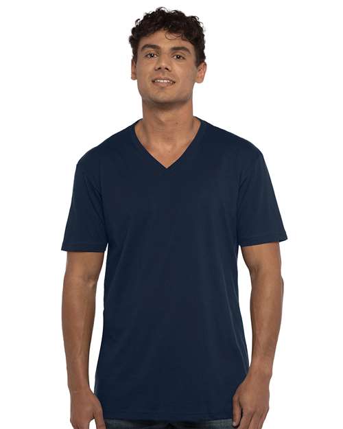 Next Level - Camiseta unisex de algodón con cuello en V - 3200