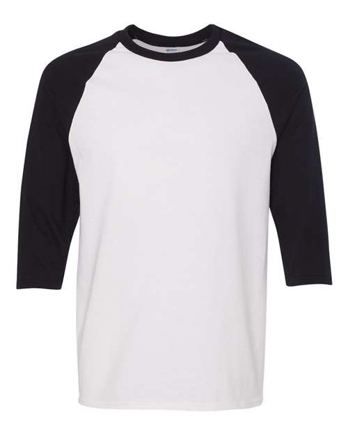 Gildan - Camiseta unisex de algodón pesado™ con manga tres cuartos y raglán - 5700