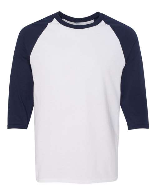 Gildan - Camiseta unisex de algodón pesado™ con manga tres cuartos y raglán - 5700