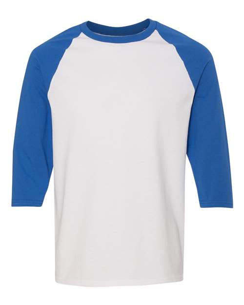 Gildan - Camiseta unisex de algodón pesado™ con manga tres cuartos y raglán - 5700