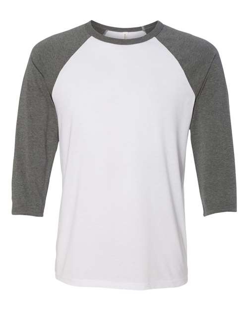 BELLA + CANVAS - Camiseta de béisbol unisex de manga tres cuartos - 3200