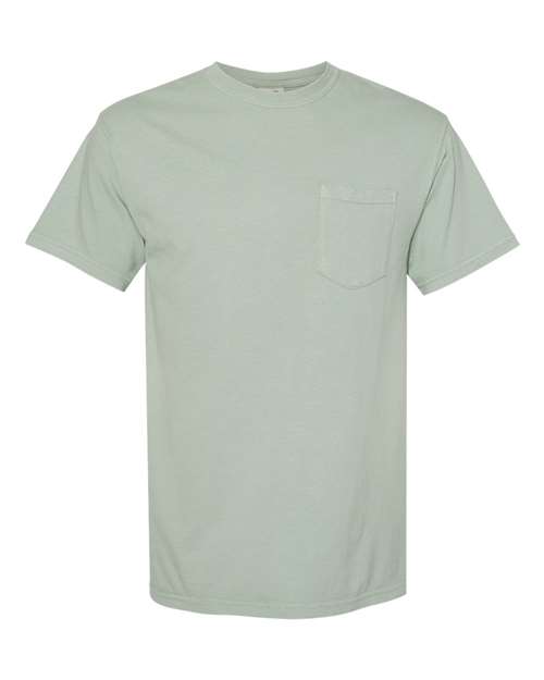 Comfort Colors - Camiseta unisex de tejido pesado con bolsillo y teñido en prenda - 6030