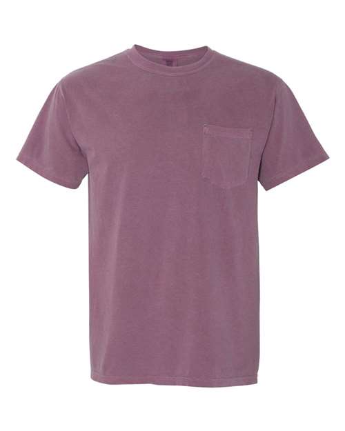 Comfort Colors - Camiseta unisex de tejido pesado con bolsillo y teñido en prenda - 6030
