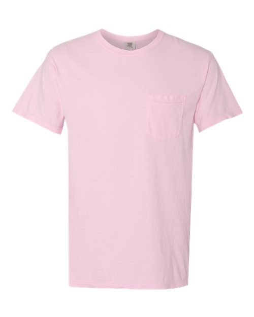 Comfort Colors - Camiseta unisex de tejido pesado con bolsillo y teñido en prenda - 6030