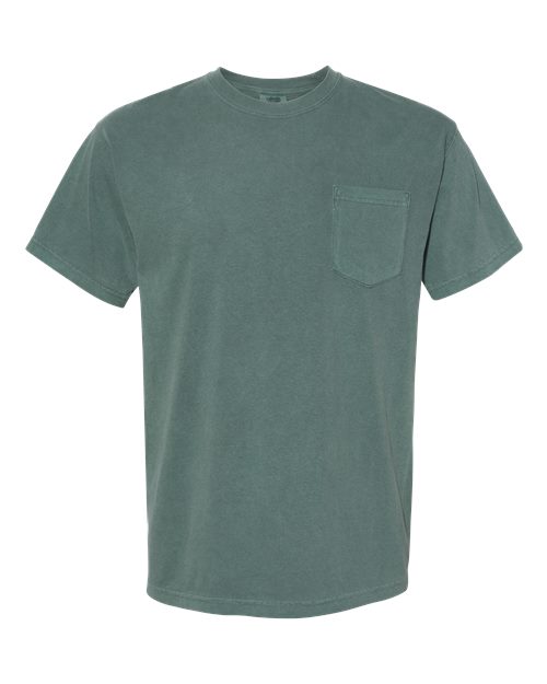 Comfort Colors - Camiseta unisex de tejido pesado con bolsillo y teñido en prenda - 6030