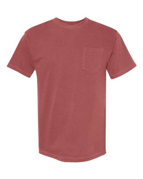 Comfort Colors - Camiseta unisex de tejido pesado con bolsillo y teñido en prenda - 6030