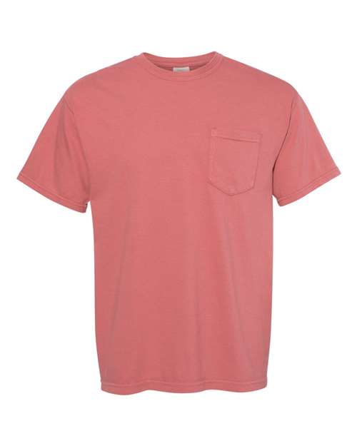 Comfort Colors - Camiseta unisex de tejido pesado con bolsillo y teñido en prenda - 6030