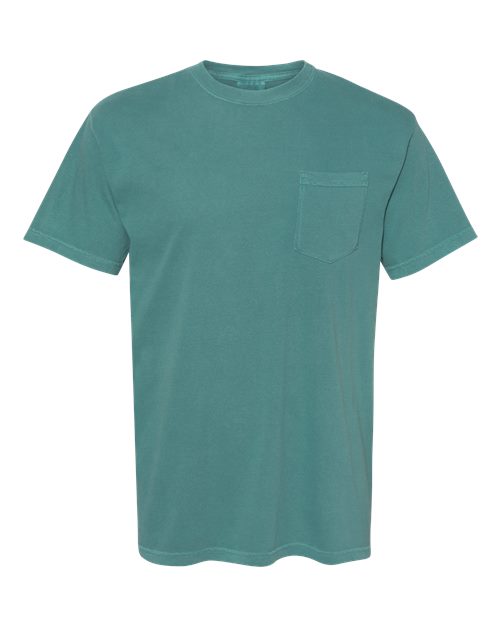 Comfort Colors - Camiseta unisex de tejido pesado con bolsillo y teñido en prenda - 6030