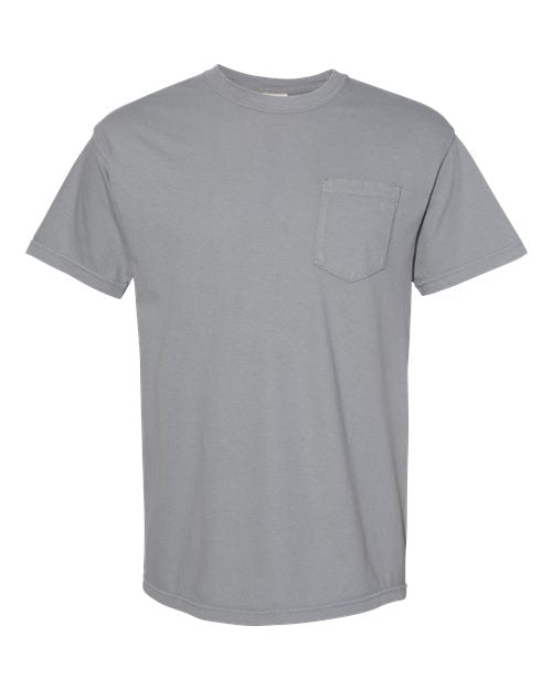 Comfort Colors - Camiseta unisex de tejido pesado con bolsillo y teñido en prenda - 6030
