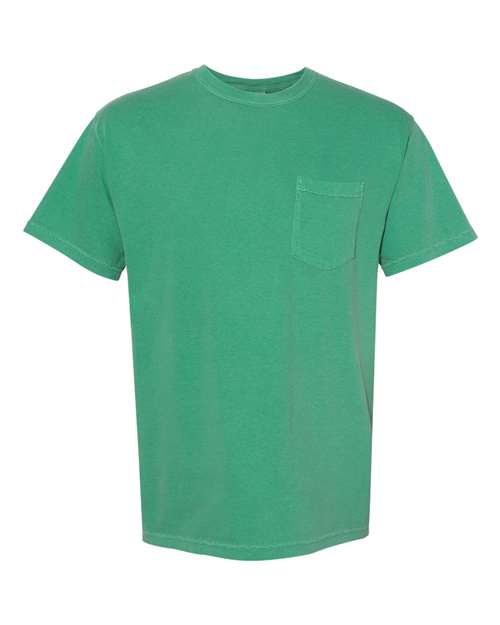 Comfort Colors - Camiseta unisex de tejido pesado con bolsillo y teñido en prenda - 6030