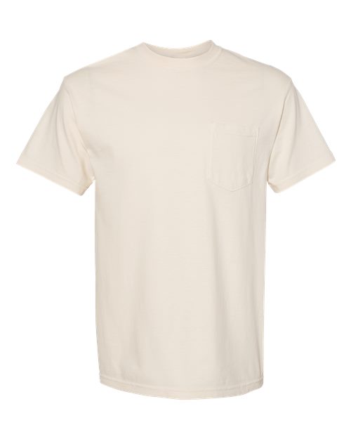 Comfort Colors - Camiseta unisex de tejido pesado con bolsillo y teñido en prenda - 6030